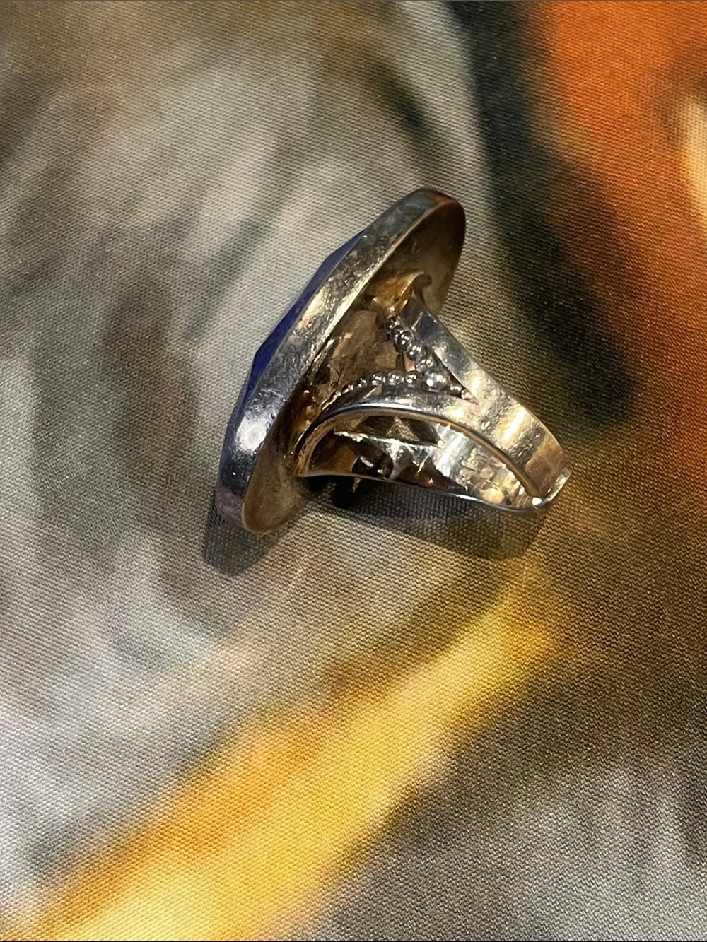 Sajen 925 Lapis Lazuli Oval Ring - Royal Blue Stone